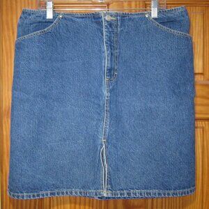 Vintage Western Jalate Jean Skirt Women's 16 A-Line 100% Cotton